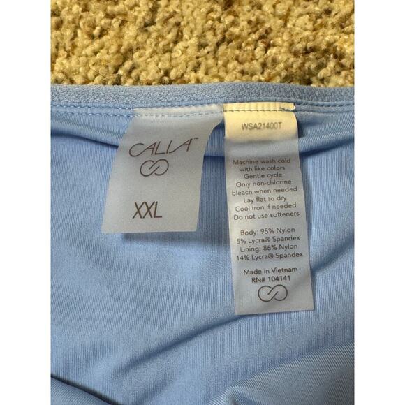 CALIA by Carrie Underwood women's swim bikini bottoms, size XXL, Light Blue - Picture 6 of 7